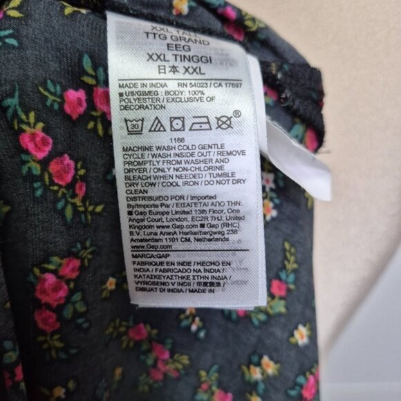 GAP Satin Empire Floral Midi Dress XXL - Picture 10 of 12